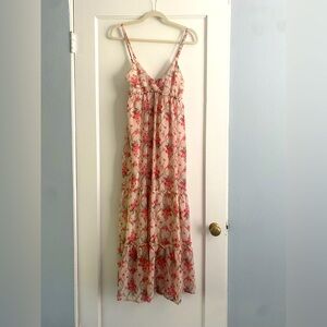 Kling Floral Pink Maxi Dress Size 2